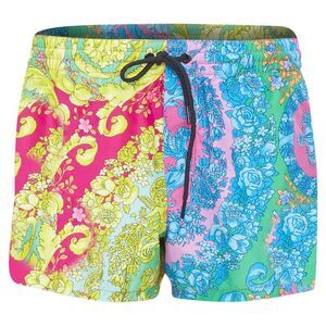 Versace Multicolor Fluo Barocco Beach Shorts